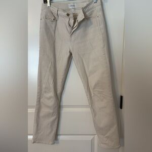 Frame Denim Women's Cream Straight Leg Jeans